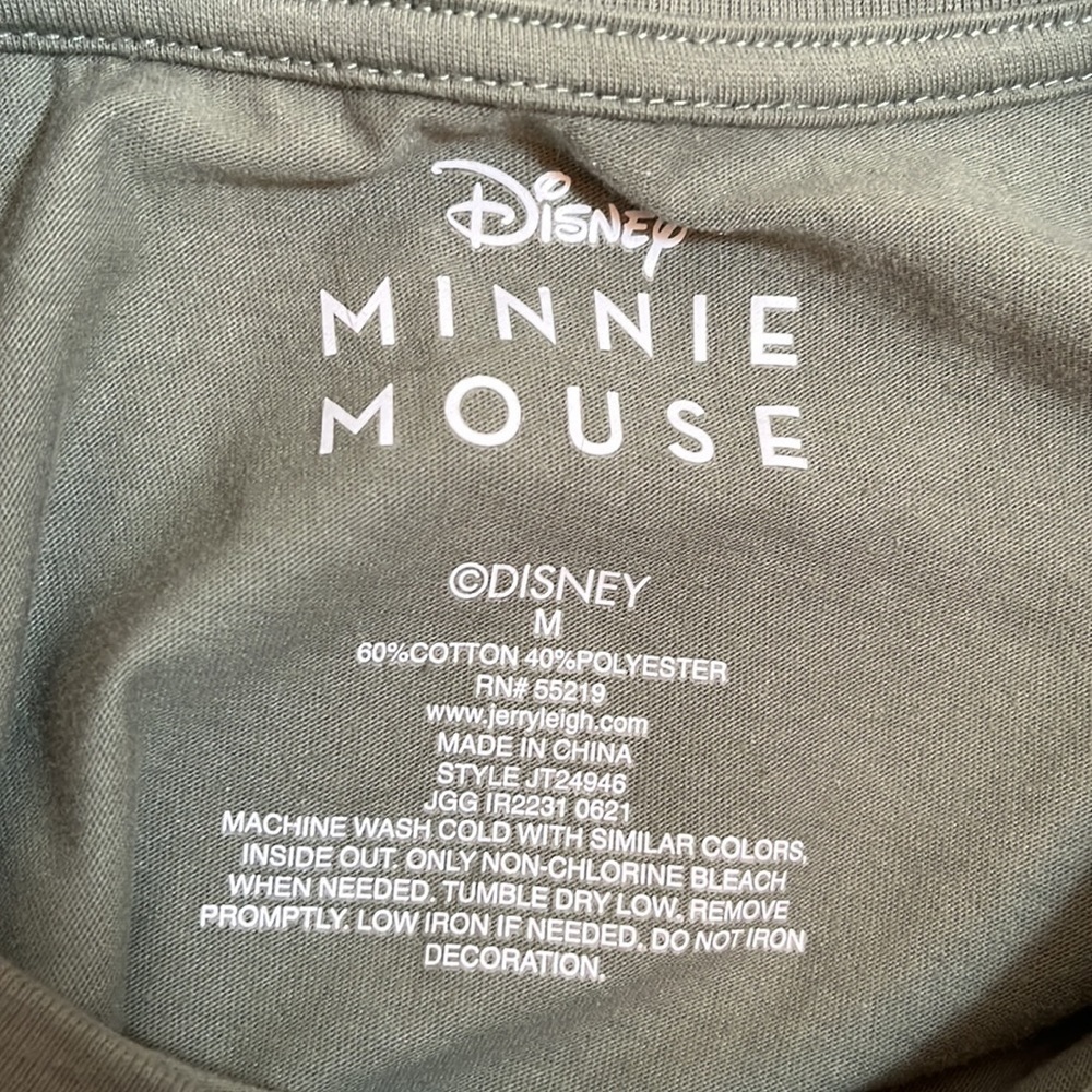 DISNEY Minnie Mouse Green Short Sleeve Shirt - Picture 5 of 5